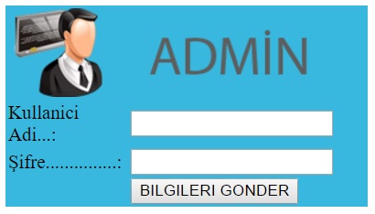 Online Yoklama Sistemi - admin giriş